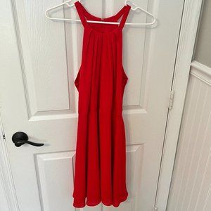 Express Red High Neck Dress Size 10